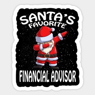 Santas Favorite Financial Advisor Christmas Sticker